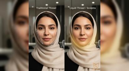 نخ مایع یا نخ سنتی؟ راهنمای کامل انتخاب بهترین روش لیفت در کلینیک شاپرک طلایی مشهد