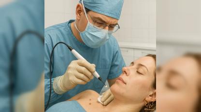 حذف خال و ضایعات پوستی با کوتر در کلینیک شاپرک