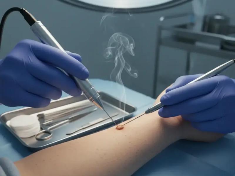 حذف خال و ضایعات پوستی با کوتر در کلینیک شاپرک